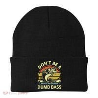 Funny Dont Be Dumb Bass Fish Dad Fishing Beanie thumb 0