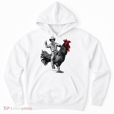 Funny Design Bachelorette Party Cool Cowboy Riding Chicken Hoodie