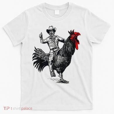 Funny Design Bachelorette Party Cool Cowboy Riding Chicken T-Shirt