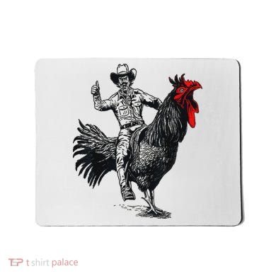Funny Design Bachelorette Party Cool Cowboy Riding Chicken Mousepad