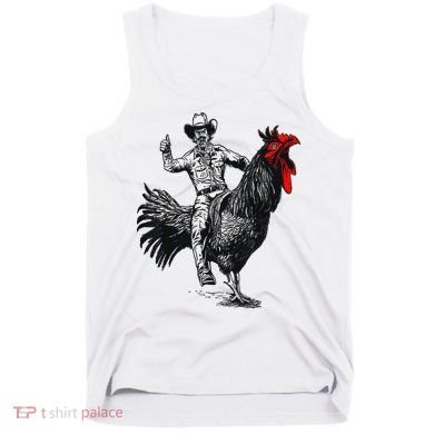 Funny Design Bachelorette Party Cool Cowboy Riding Chicken Tank Top