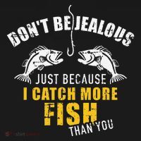 Fishing DonT Be Jealous Just Because I Catch More Fish You Ornament thumb 1
