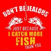 Fishing DonT Be Jealous Just Because I Catch More Fish You Santa Hat thumb 1