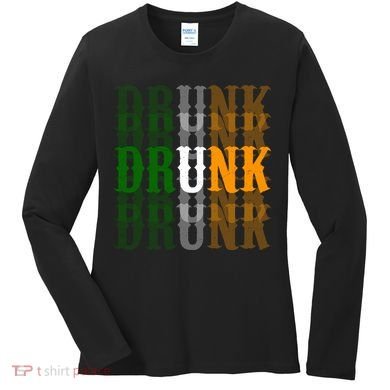 Funny Drunk Blur St Patricks Day Women's Long Sleeve Shirt