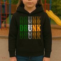 Funny Drunk Blur St Patricks Day Kids Hoodie thumb 3