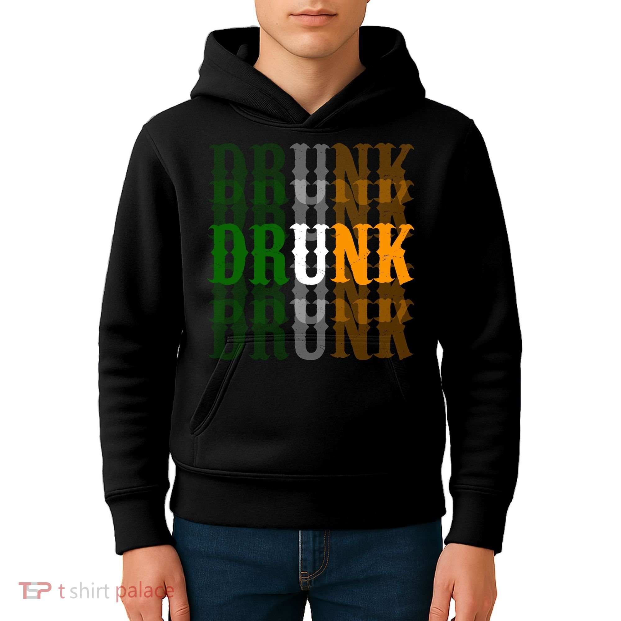 Funny Drunk Blur St Patricks Day Kids Hoodie