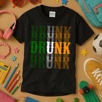 Funny Drunk Blur St Patricks Day Kids T-Shirt thumb 3