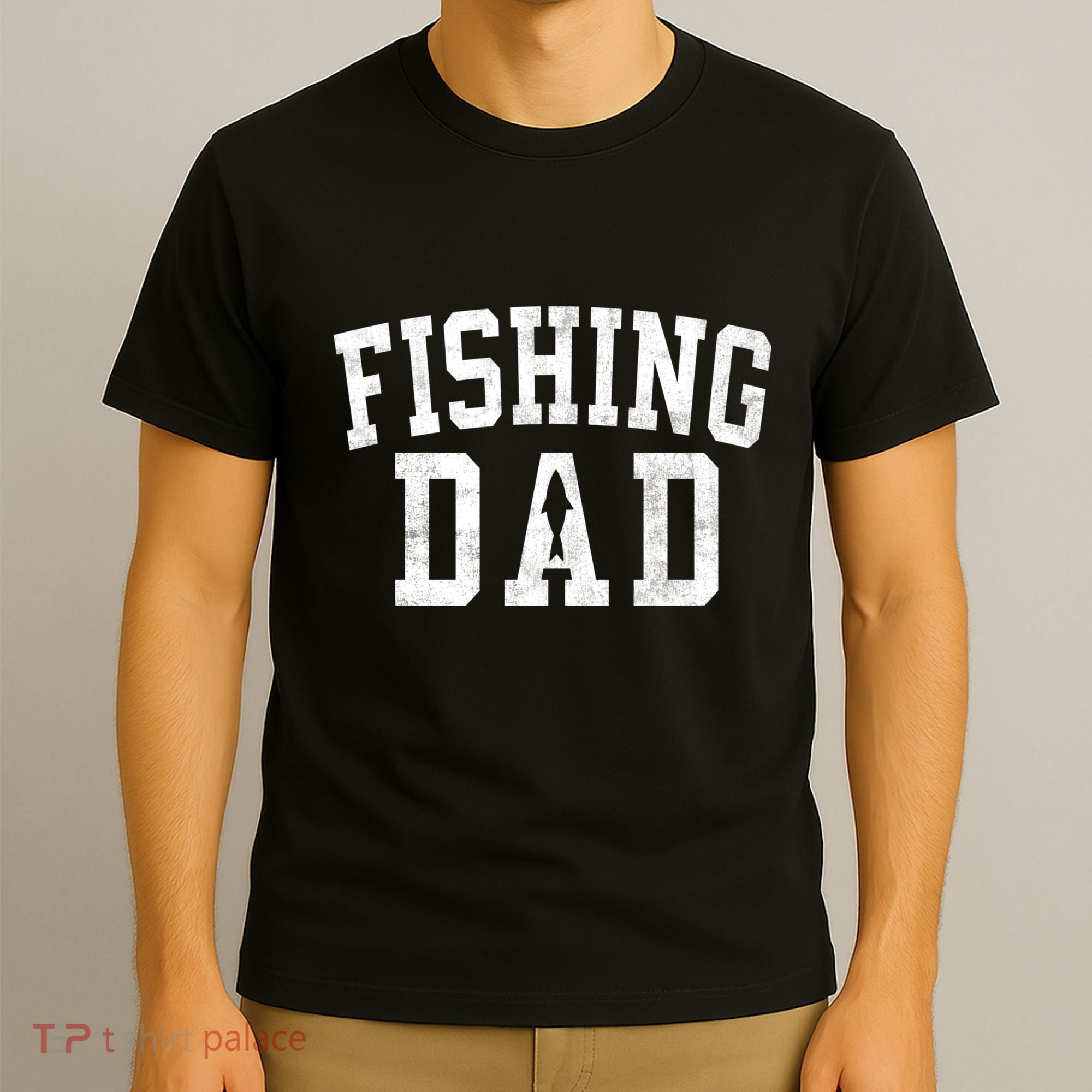 Fishing Dad Classic Bold Font FatherS Day Daddy T-Shirt