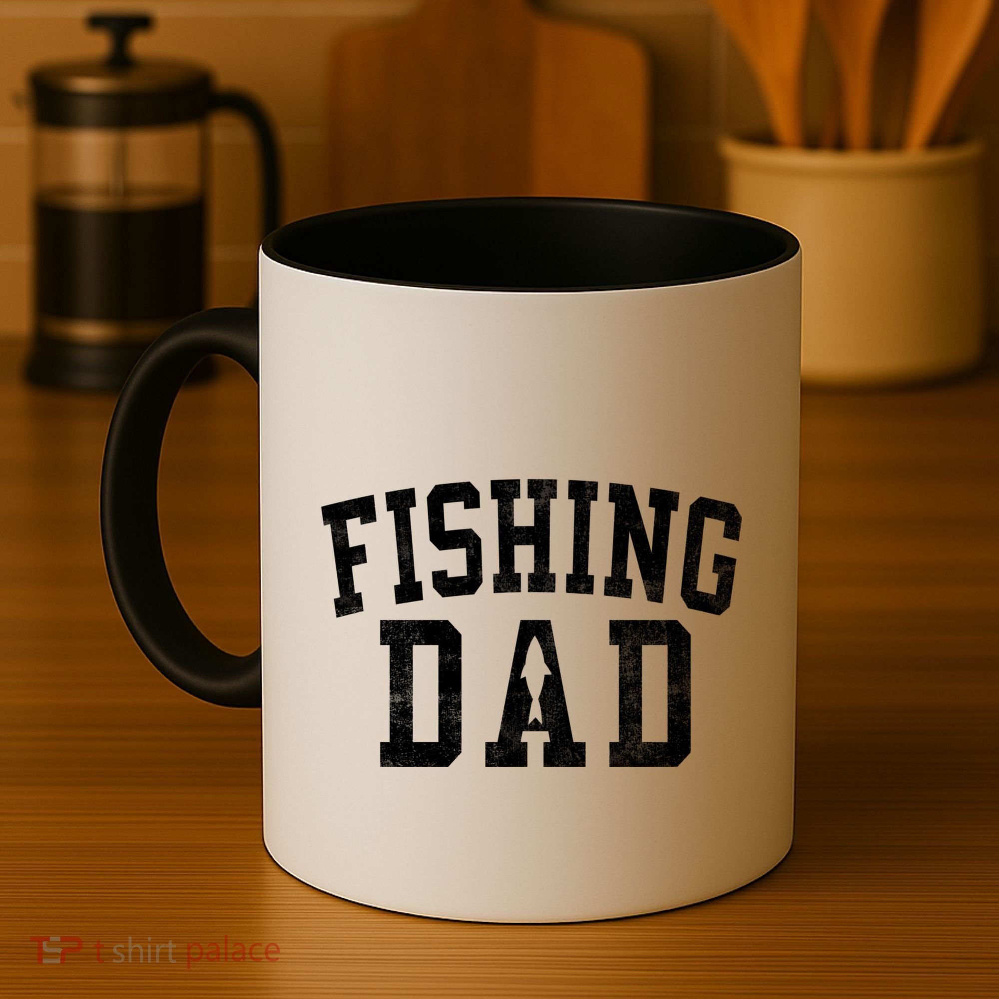 Fishing Dad Classic Bold Font FatherS Day Daddy Coffee Mug