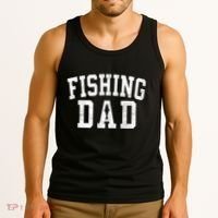 Fishing Dad Classic Bold Font FatherS Day Daddy Tank Top thumb 3