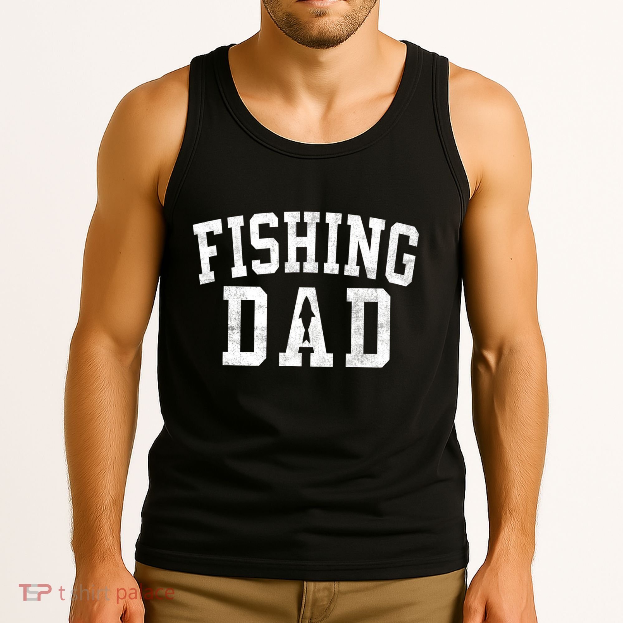 Fishing Dad Classic Bold Font FatherS Day Daddy Tank Top