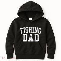 Fishing Dad Classic Bold Font FatherS Day Daddy Kids Hoodie thumb 0