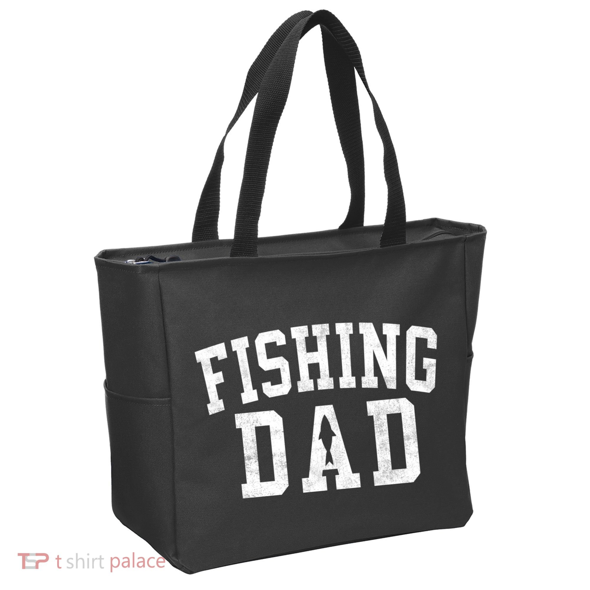 Fishing Dad Classic Bold Font FatherS Day Daddy Tote Bag