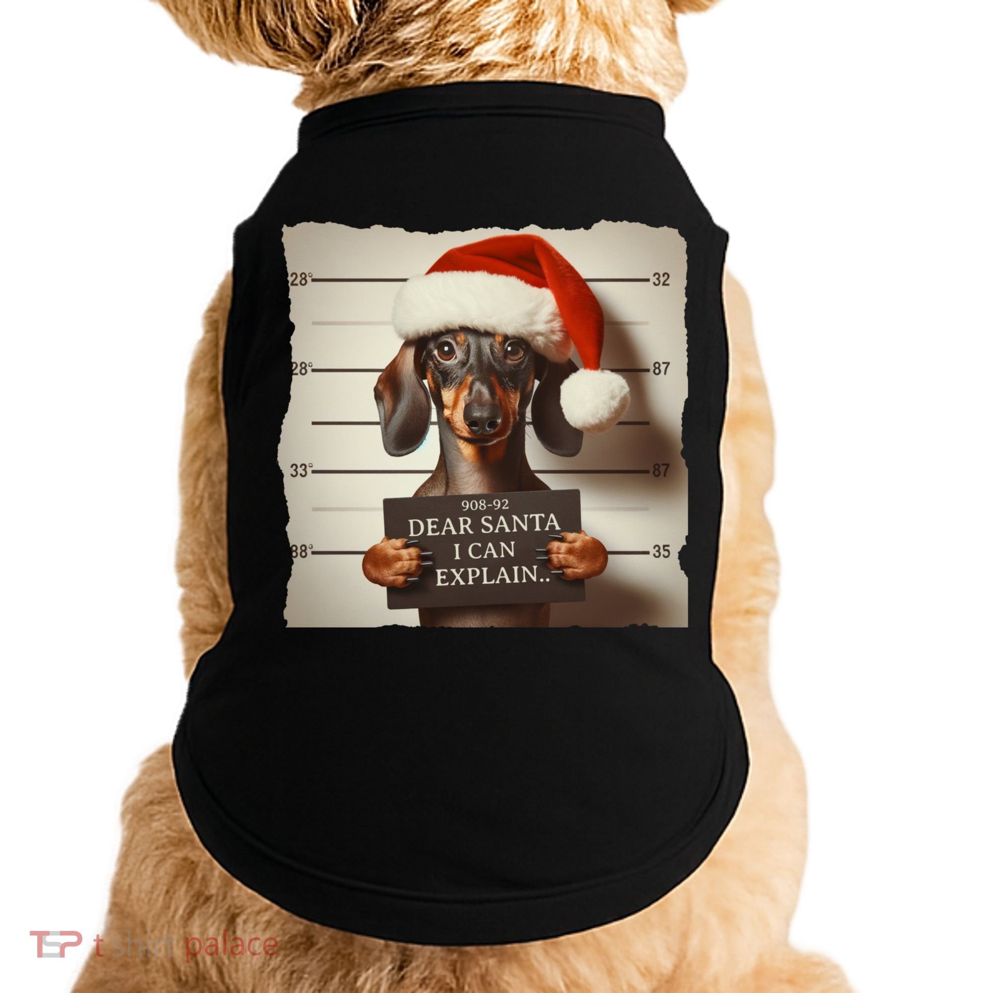 Funny Dachshund Christmas Dear Santa I Can Explain Weiner Doggie Tank