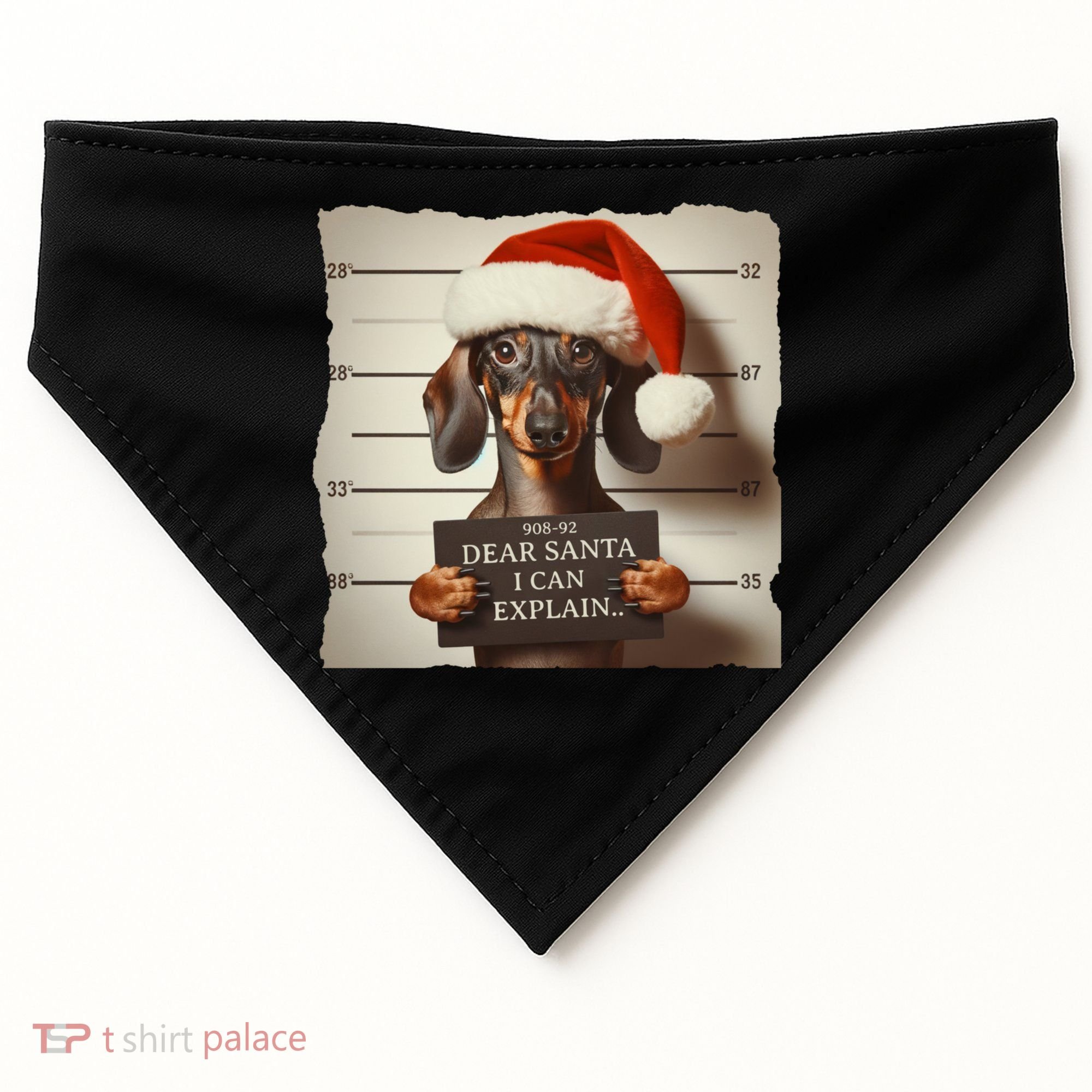 Funny Dachshund Christmas Dear Santa I Can Explain Weiner USA-Made Doggie Bandana