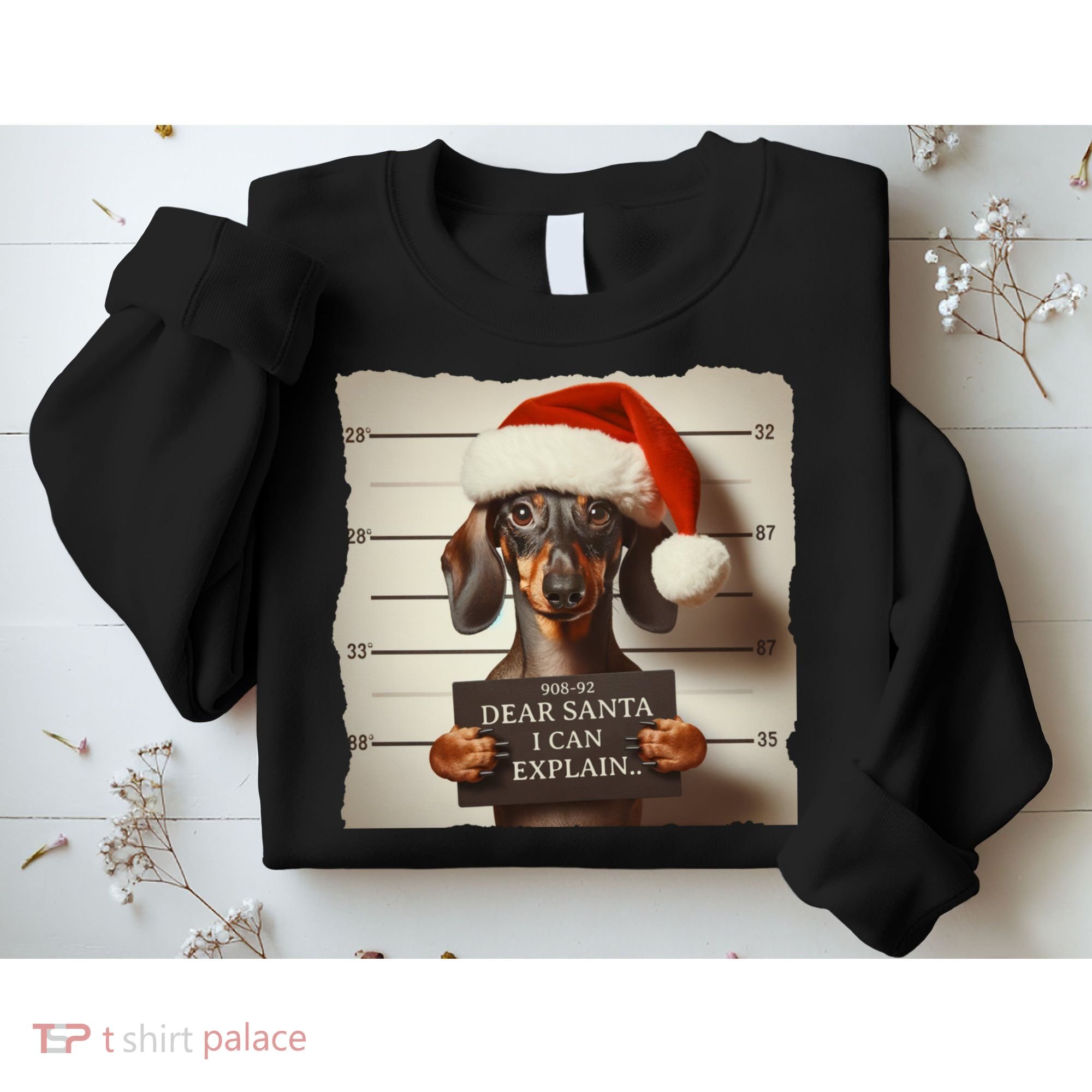 Funny Dachshund Christmas Dear Santa I Can Explain Weiner Sweatshirt