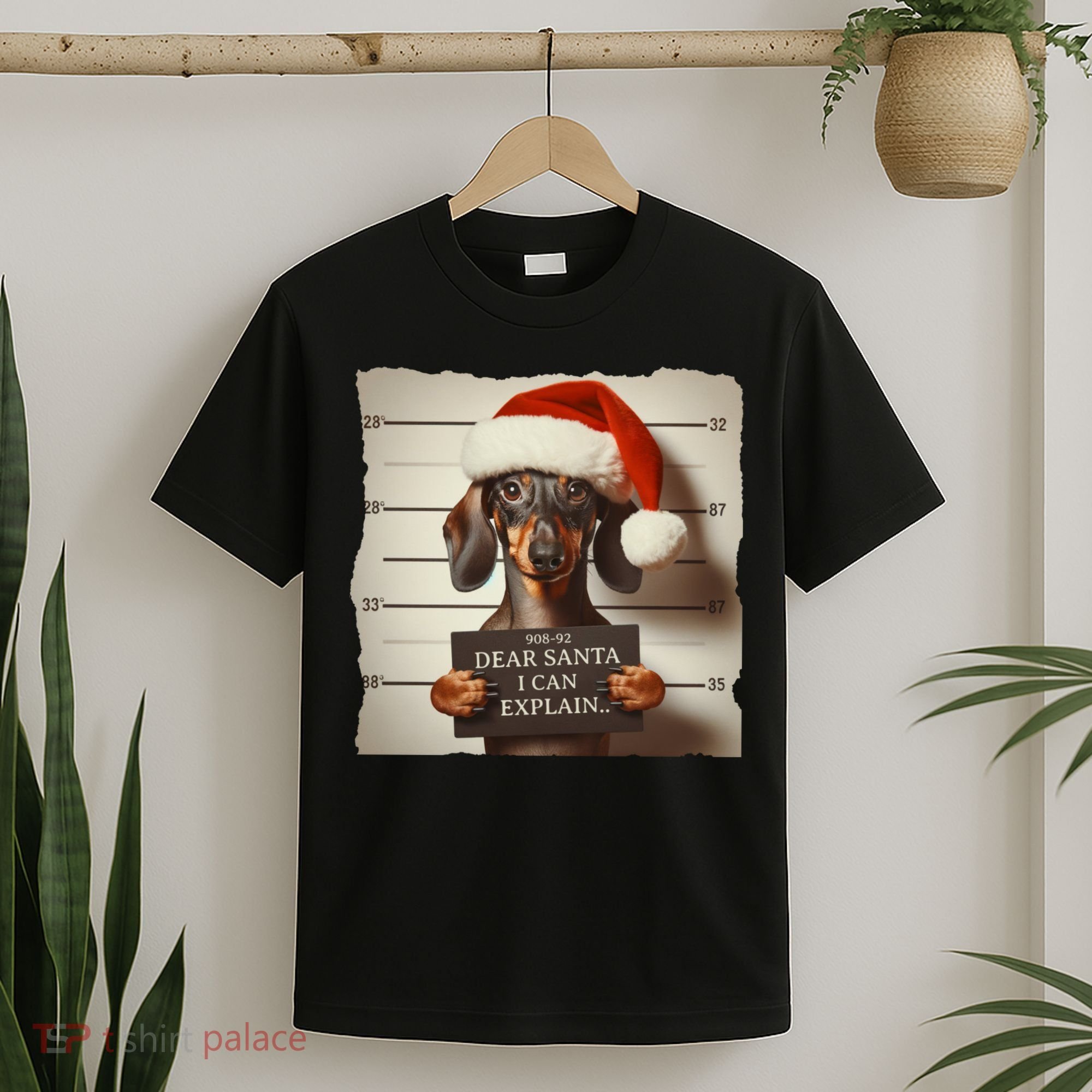 Funny Dachshund Christmas Dear Santa I Can Explain Weiner T-Shirt