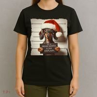 Funny Dachshund Christmas Dear Santa I Can Explain Weiner T-Shirt thumb 4