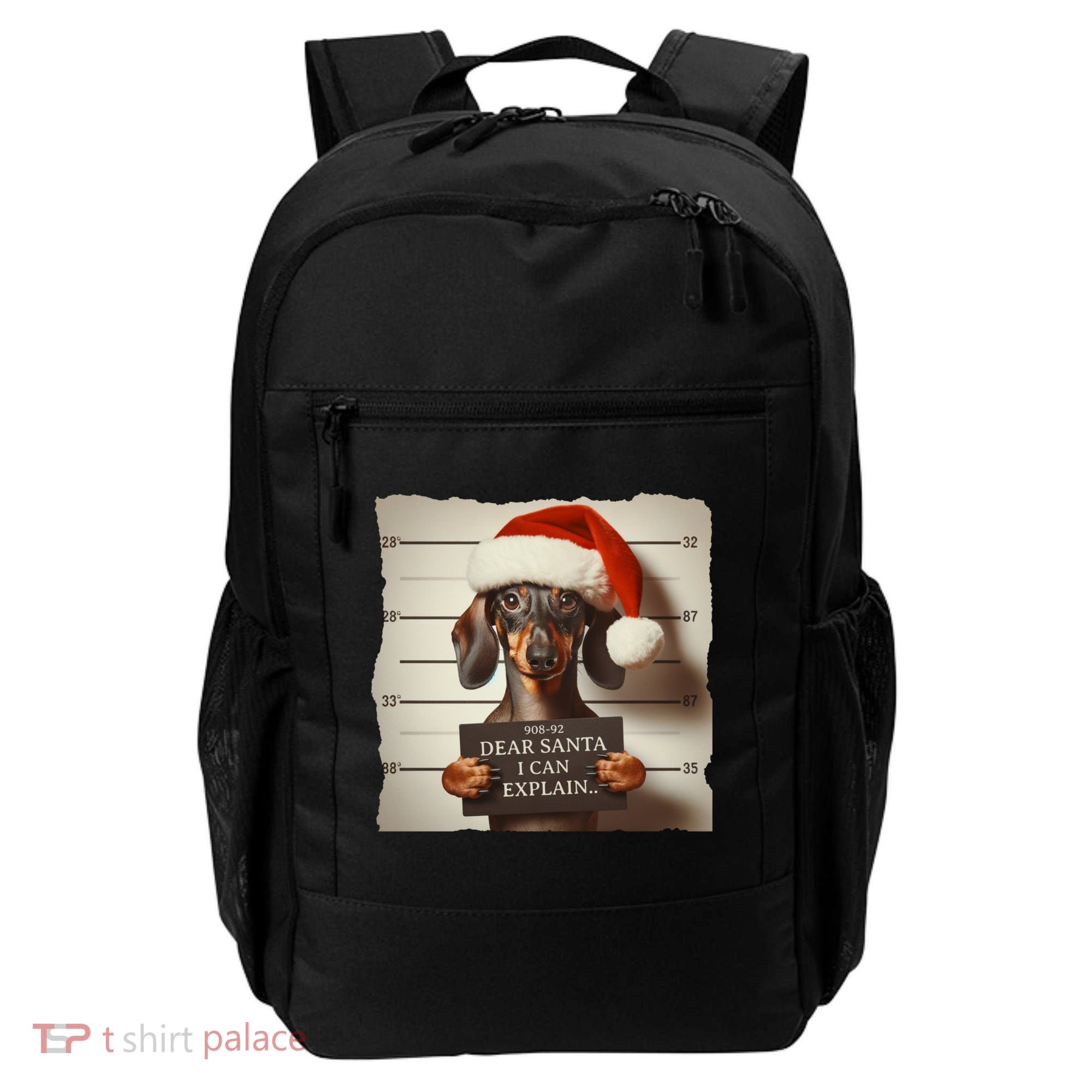 Funny Dachshund Christmas Dear Santa I Can Explain Weiner Backpack