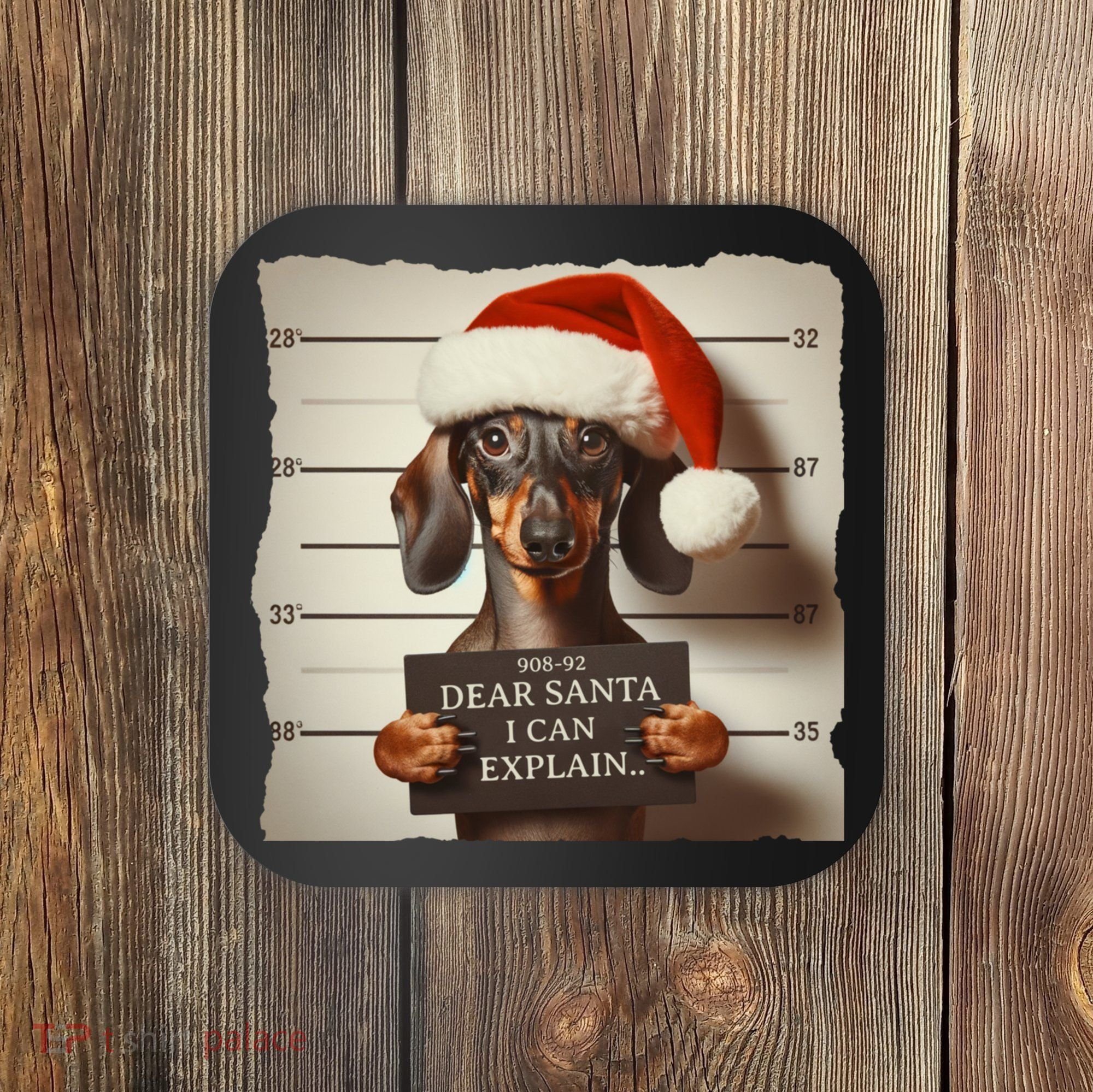 Funny Dachshund Christmas Dear Santa I Can Explain Weiner Coaster