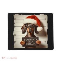 Funny Dachshund Christmas Dear Santa I Can Explain Weiner Mousepad thumb 0