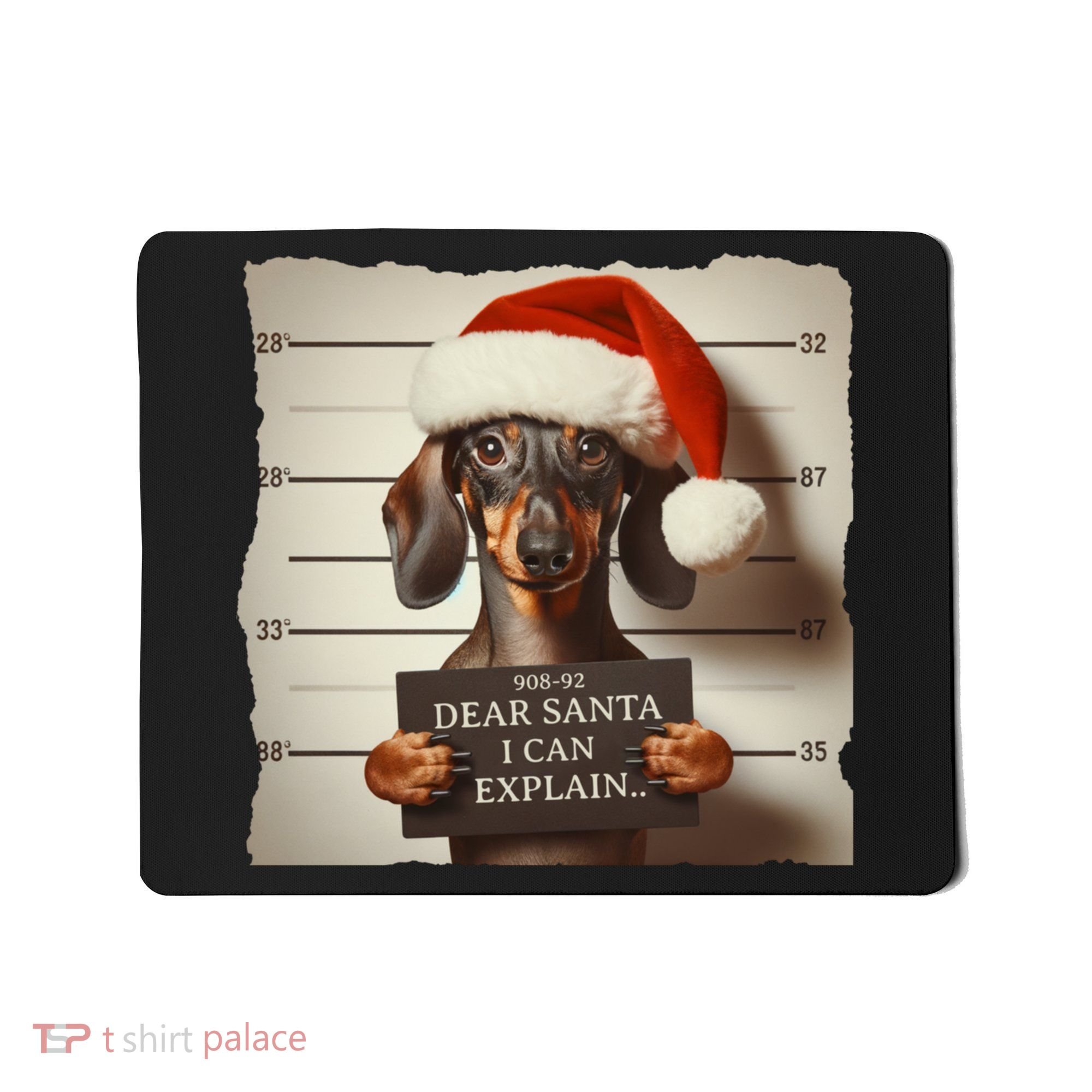 Funny Dachshund Christmas Dear Santa I Can Explain Weiner Mousepad