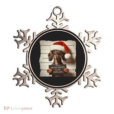 Funny Dachshund Christmas Dear Santa I Can Explain Weiner Ornament