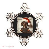 Funny Dachshund Christmas Dear Santa I Can Explain Weiner Ornament thumb 0