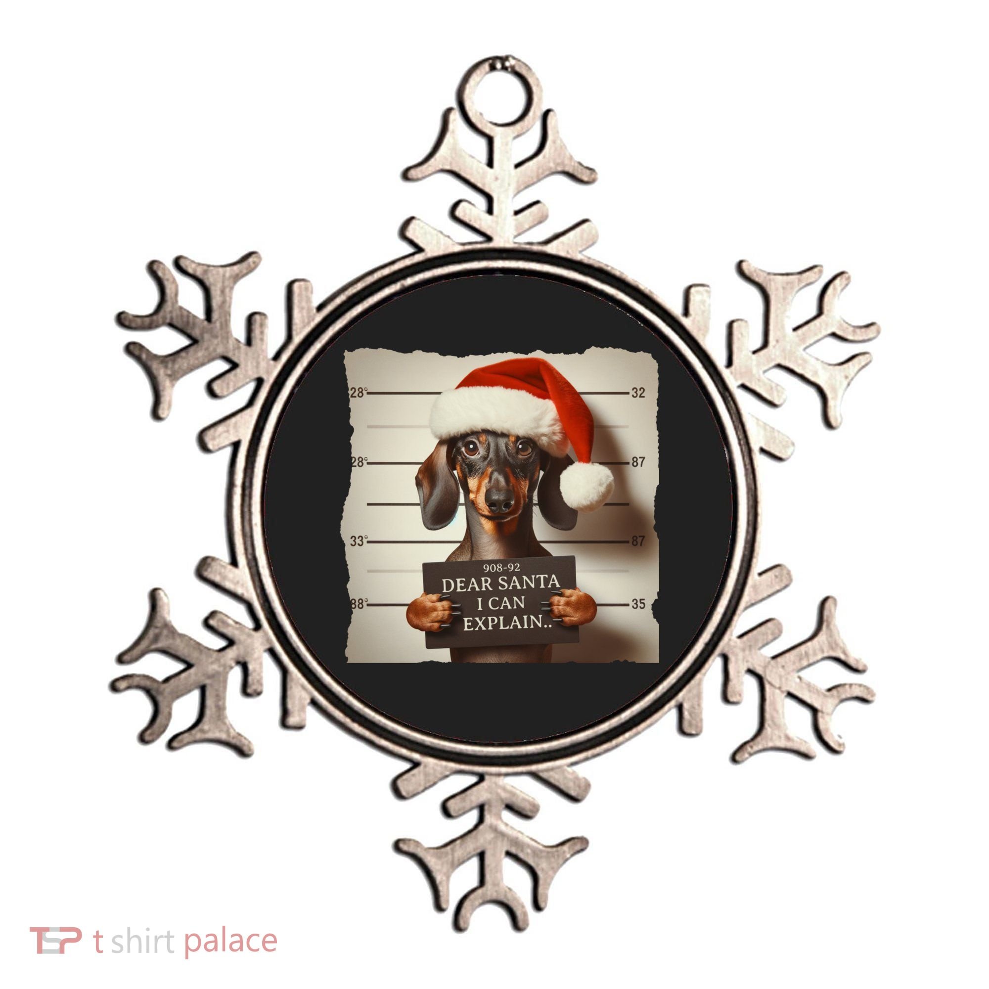 Funny Dachshund Christmas Dear Santa I Can Explain Weiner Ornament