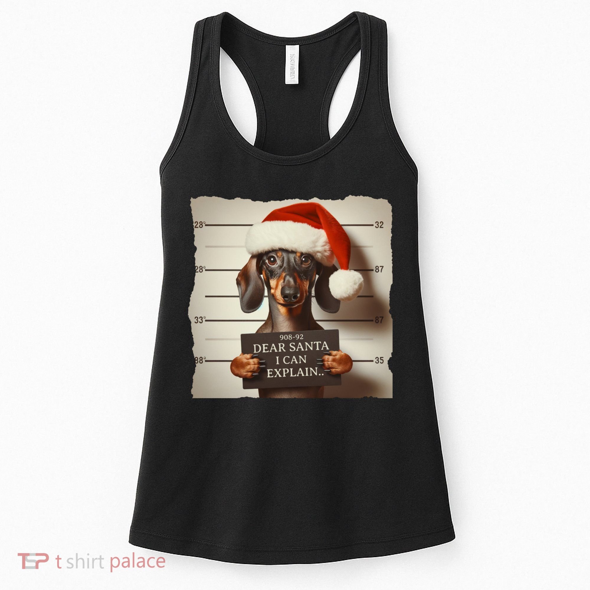 Funny Dachshund Christmas Dear Santa I Can Explain Weiner Women's Tank Top