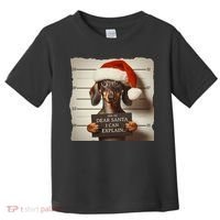 Funny Dachshund Christmas Dear Santa I Can Explain Weiner Toddler T-Shirt thumb 0