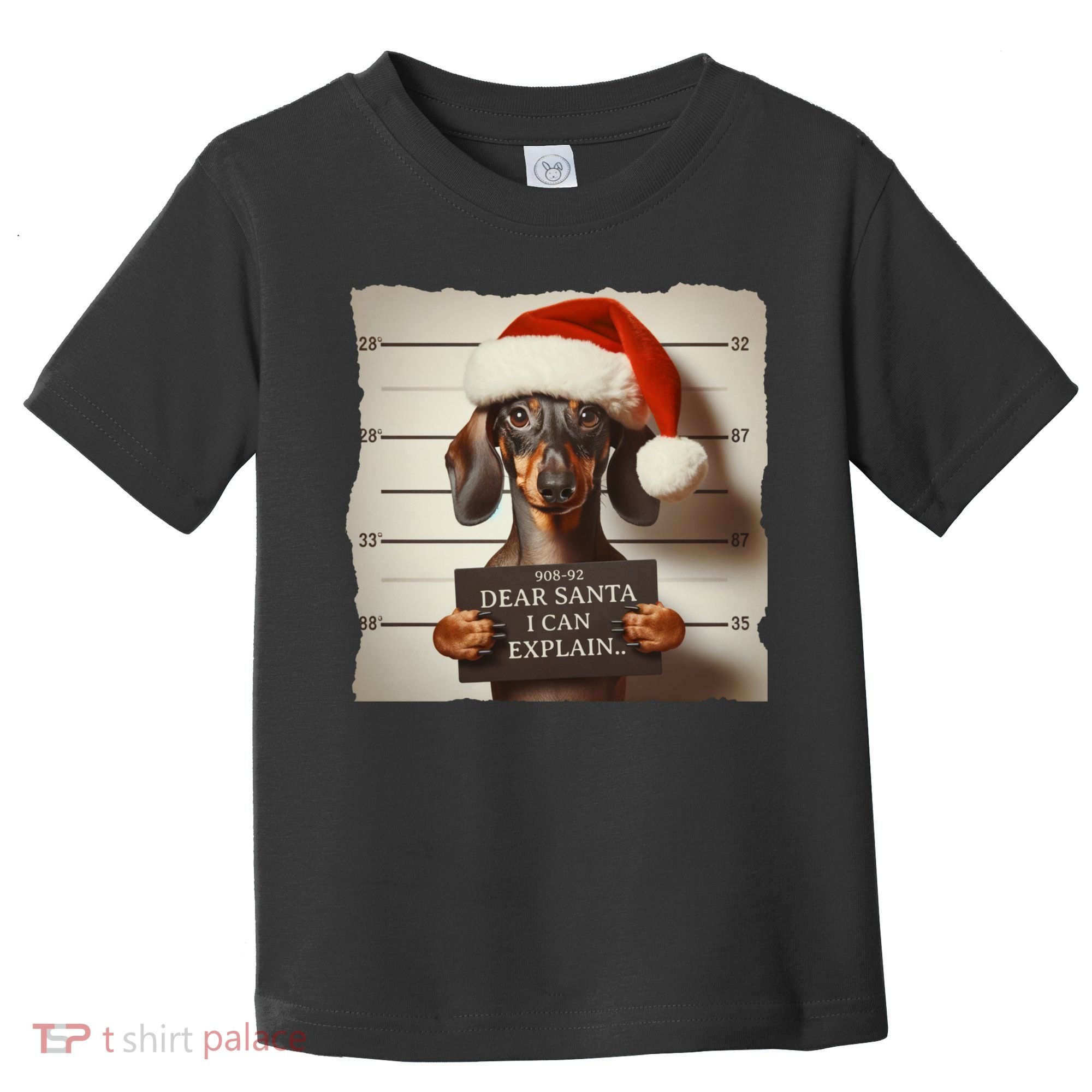 Funny Dachshund Christmas Dear Santa I Can Explain Weiner Toddler T-Shirt