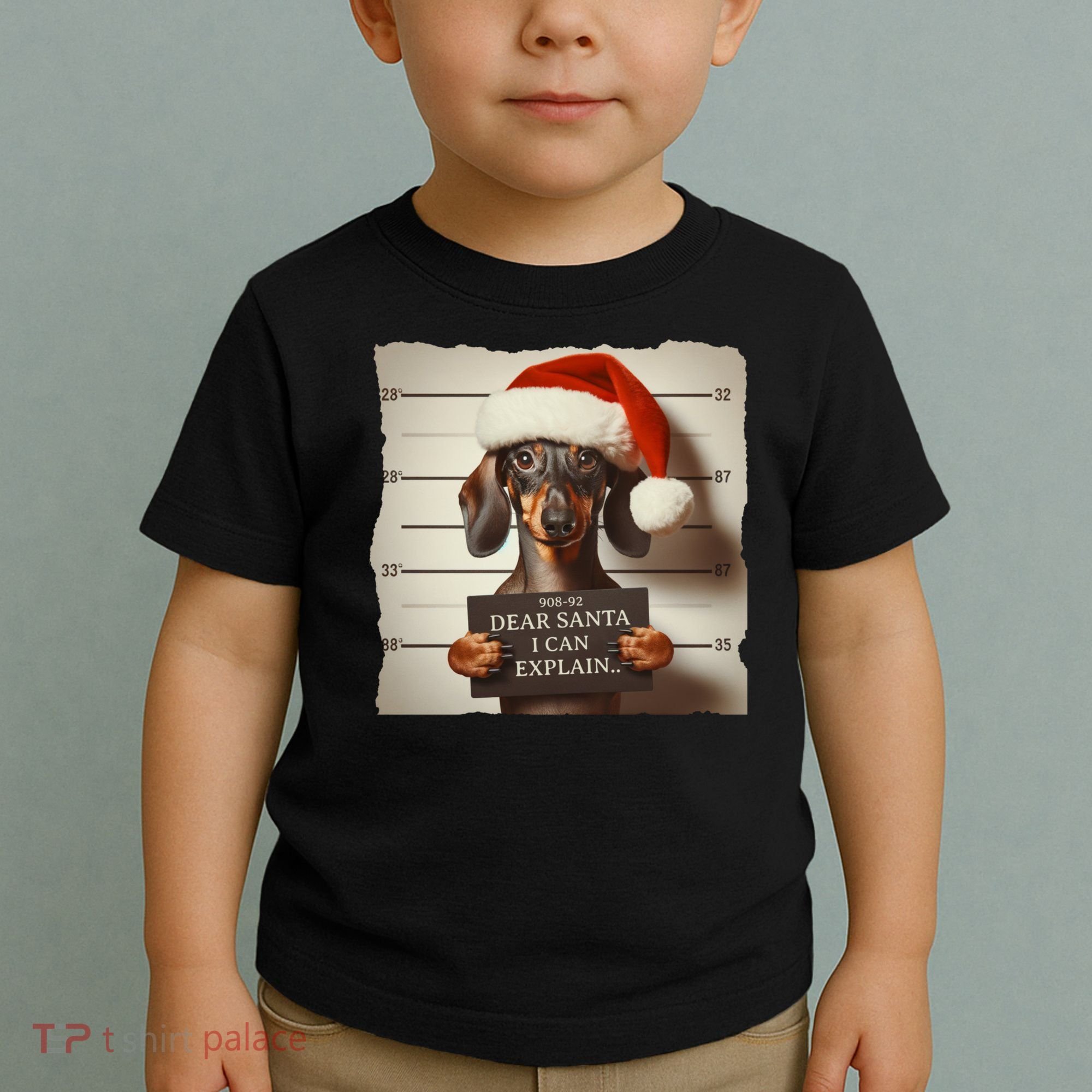 Funny Dachshund Christmas Dear Santa I Can Explain Weiner Toddler T-Shirt