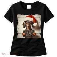 Funny Dachshund Christmas Dear Santa I Can Explain Weiner Women's T-Shirt thumb 0