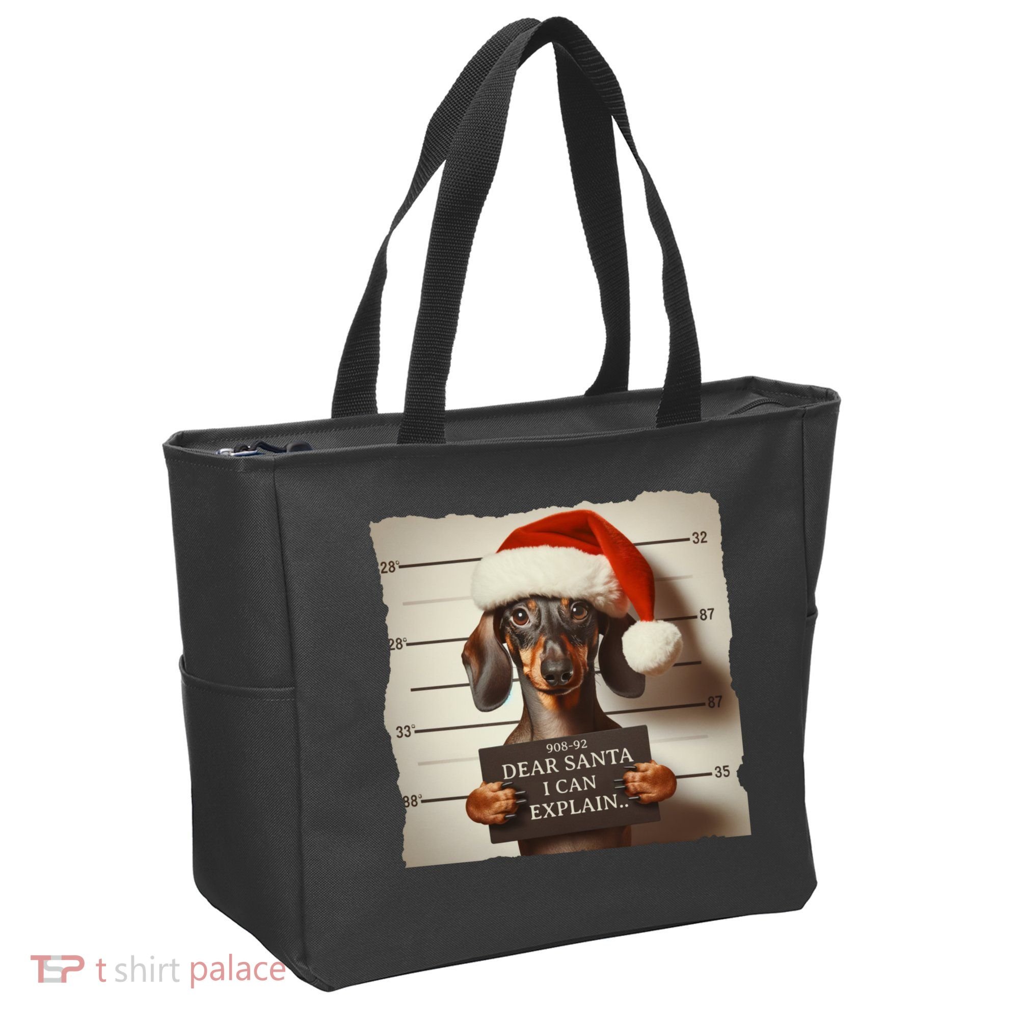 Funny Dachshund Christmas Dear Santa I Can Explain Weiner Tote Bag