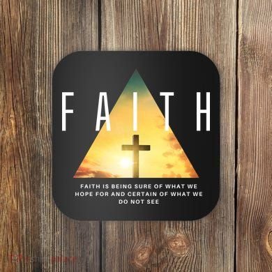 Faith Definition Cross Jesus Coaster