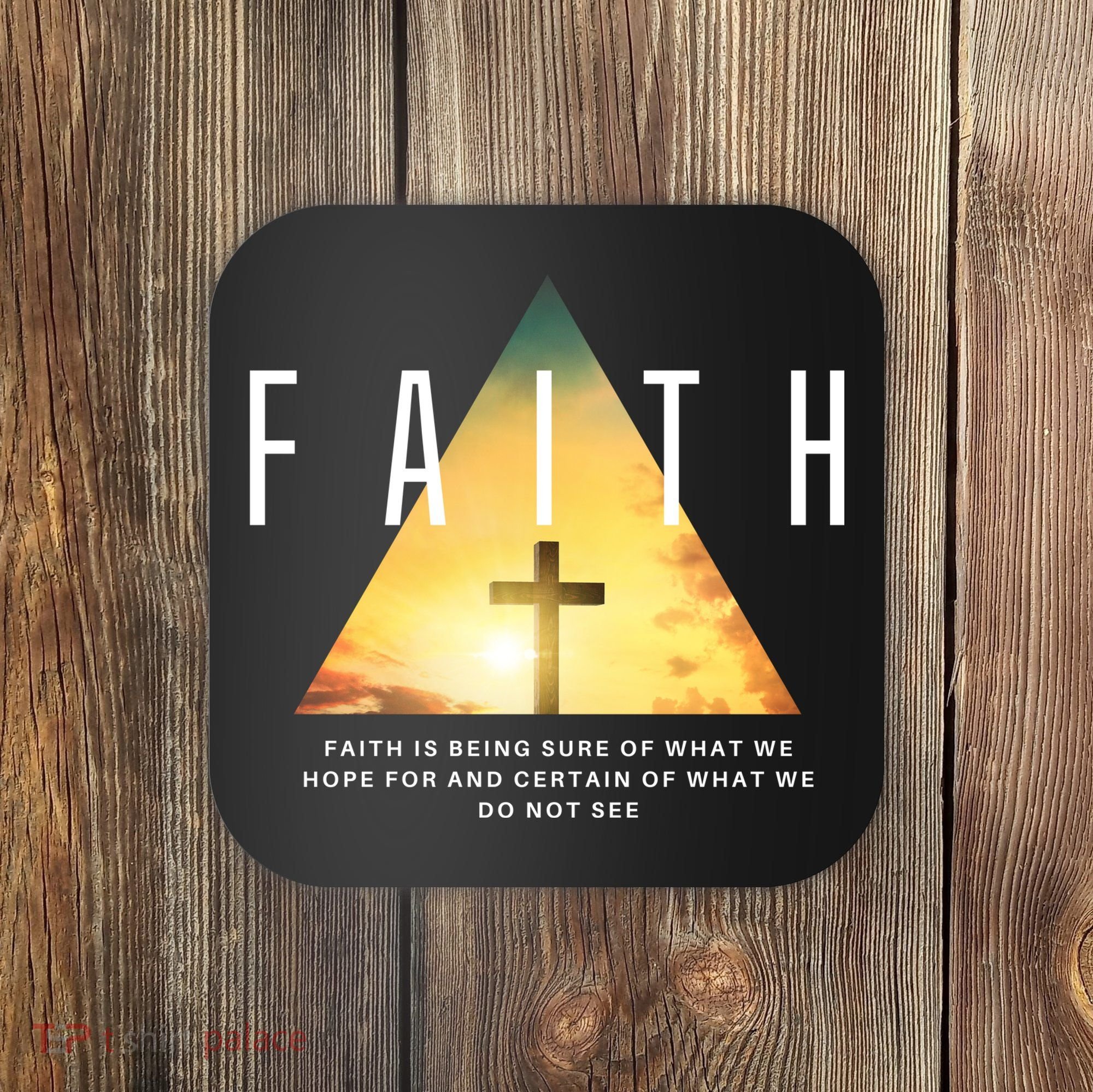 Faith Definition Cross Jesus Coaster