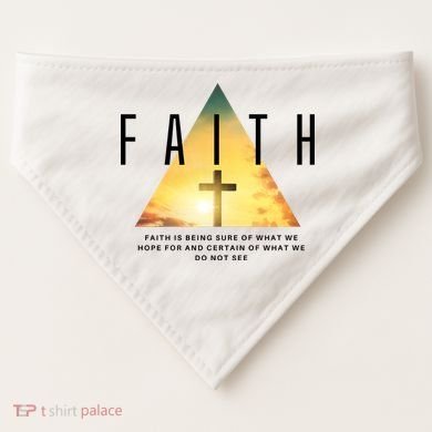 Faith Definition Cross Jesus USA-Made Doggie Bandana