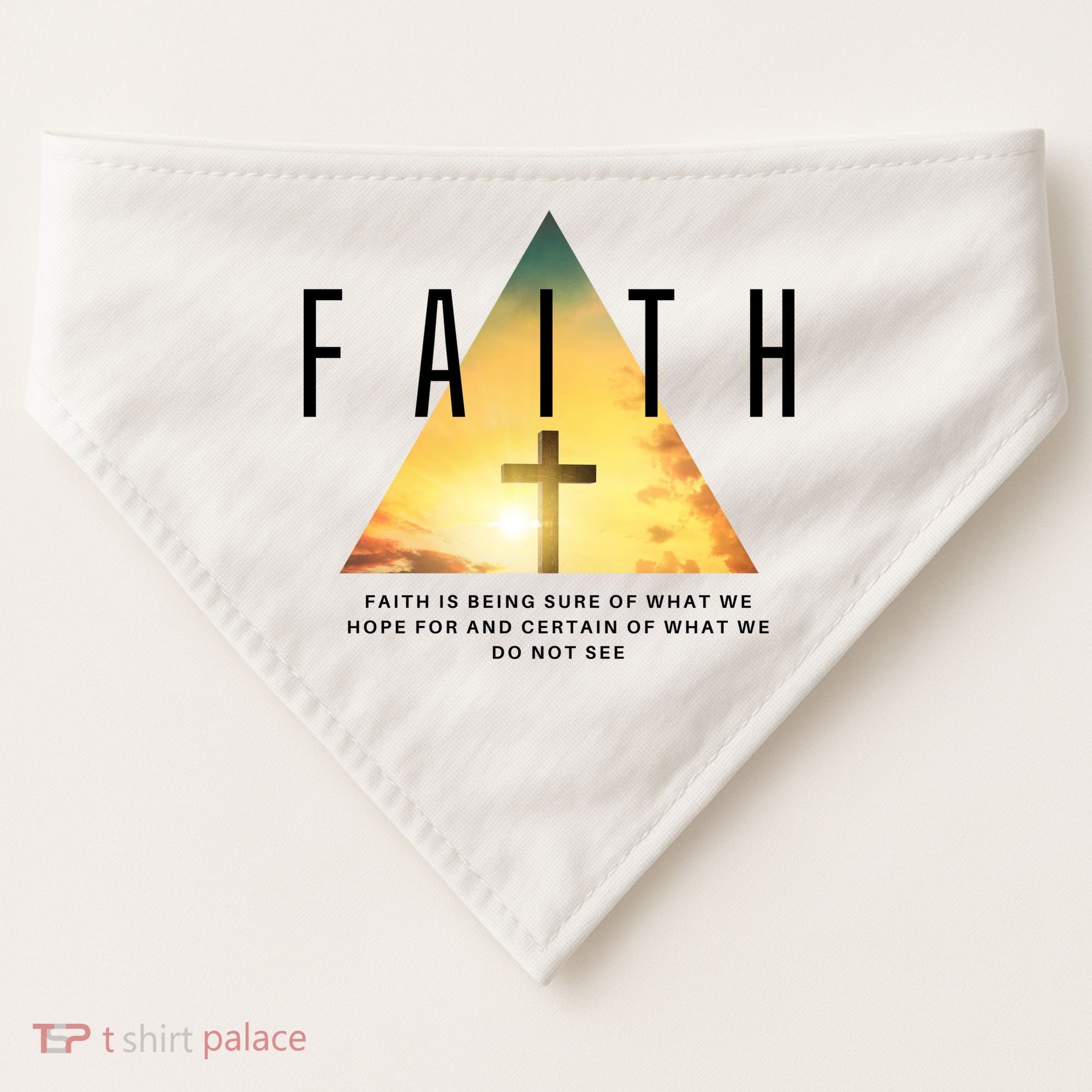 Faith Definition Cross Jesus USA-Made Doggie Bandana