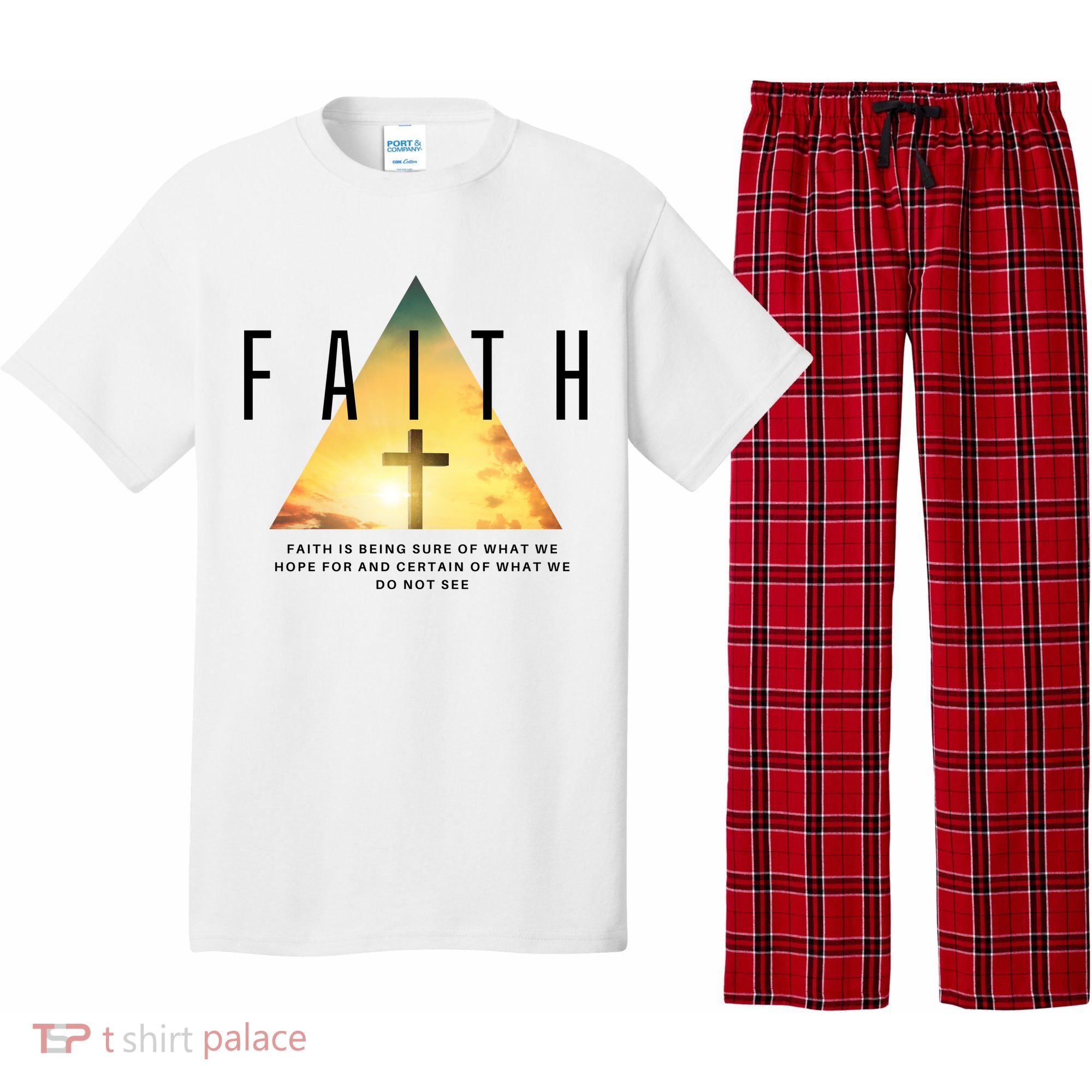 Faith Definition Cross Jesus Pajama Set