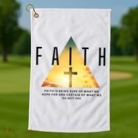 Faith Definition Cross Jesus Golf Towel thumb 1