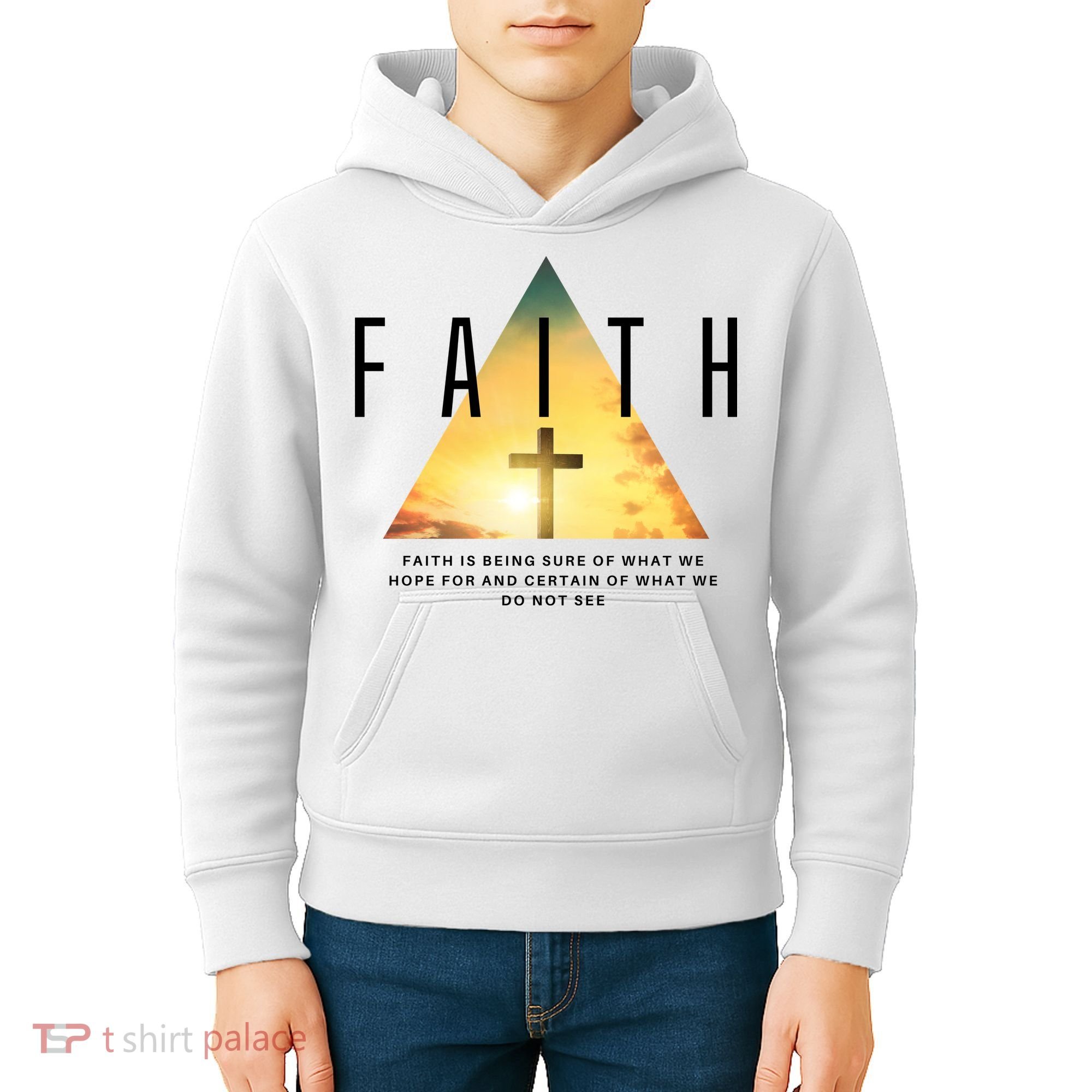 Faith Definition Cross Jesus Kids Hoodie