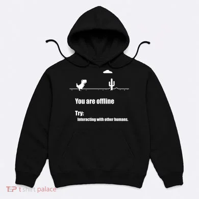 Funny Dinosaur Computer Design For Nerds, Geeks And Coder Hoodie