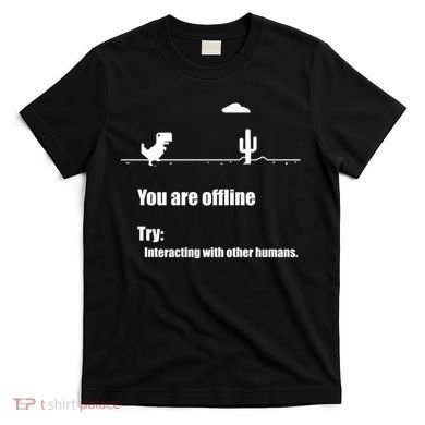Funny Dinosaur Computer Design For Nerds, Geeks And Coder T-Shirt