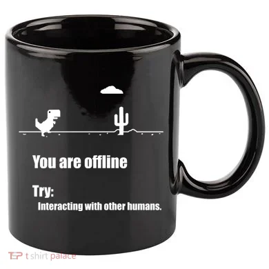 Funny Dinosaur Computer Design For Nerds, Geeks And Coder 11oz C Handle Ceramic Mug