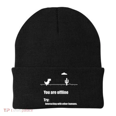 Funny Dinosaur Computer Design For Nerds, Geeks And Coder Beanie
