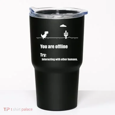 Funny Dinosaur Computer Design For Nerds, Geeks And Coder Tumbler