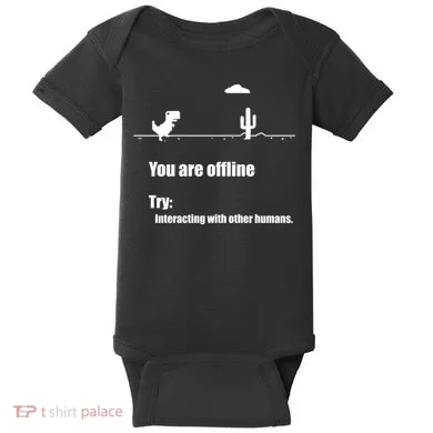 Funny Dinosaur Computer Design For Nerds, Geeks And Coder Baby Bodysuit