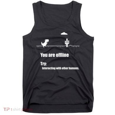 Funny Dinosaur Computer Design For Nerds, Geeks And Coder Tank Top