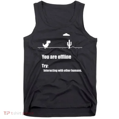 Funny Dinosaur Computer Design For Nerds, Geeks And Coder Tank Top